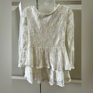 Bardot Junior Tulle/Lace 2 tier Dress White size 4 Toddler